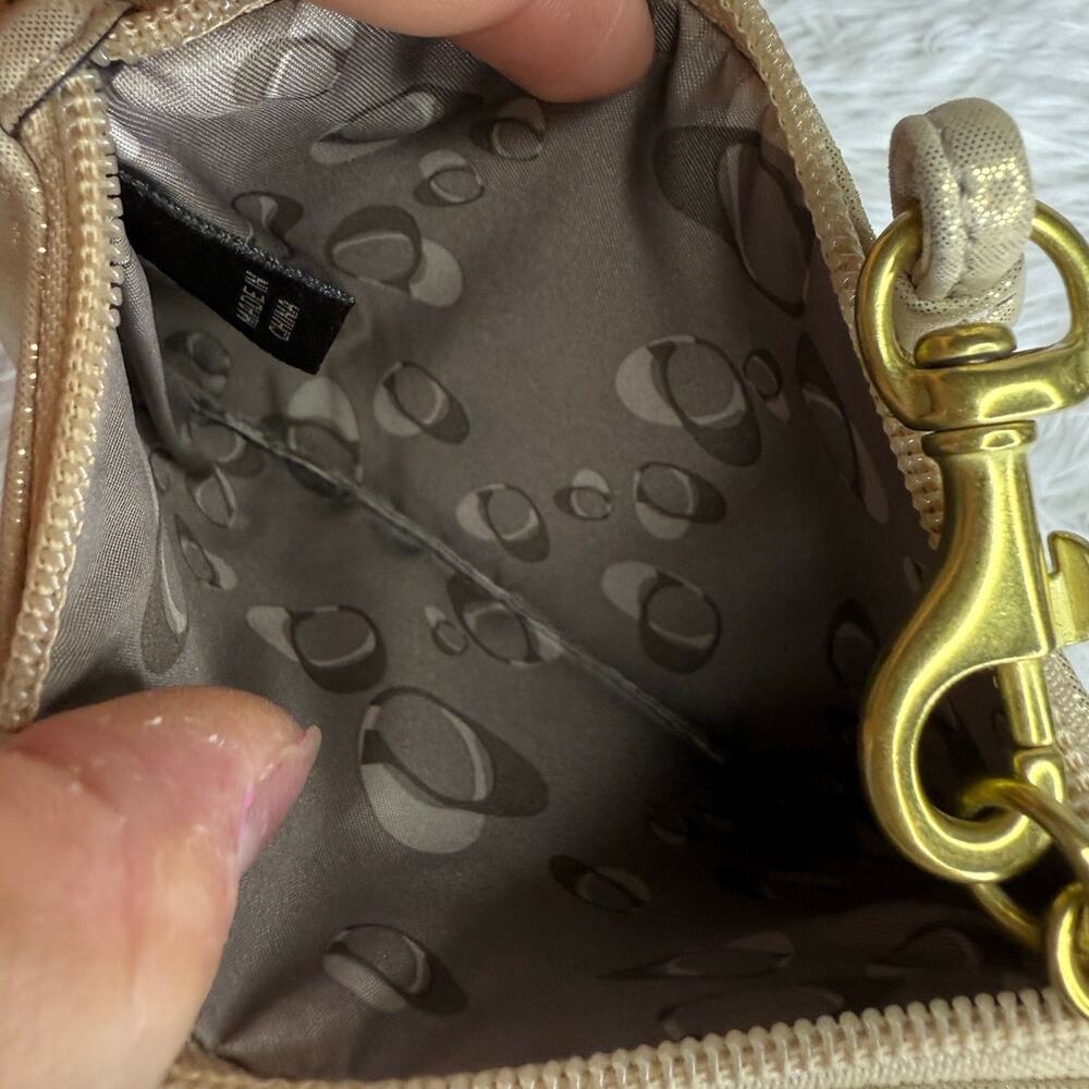 COACH Gold Poppy Wristlet - Picture 5 of 9